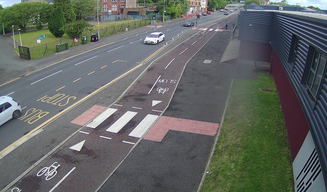 Basic photograph from above cycle track.