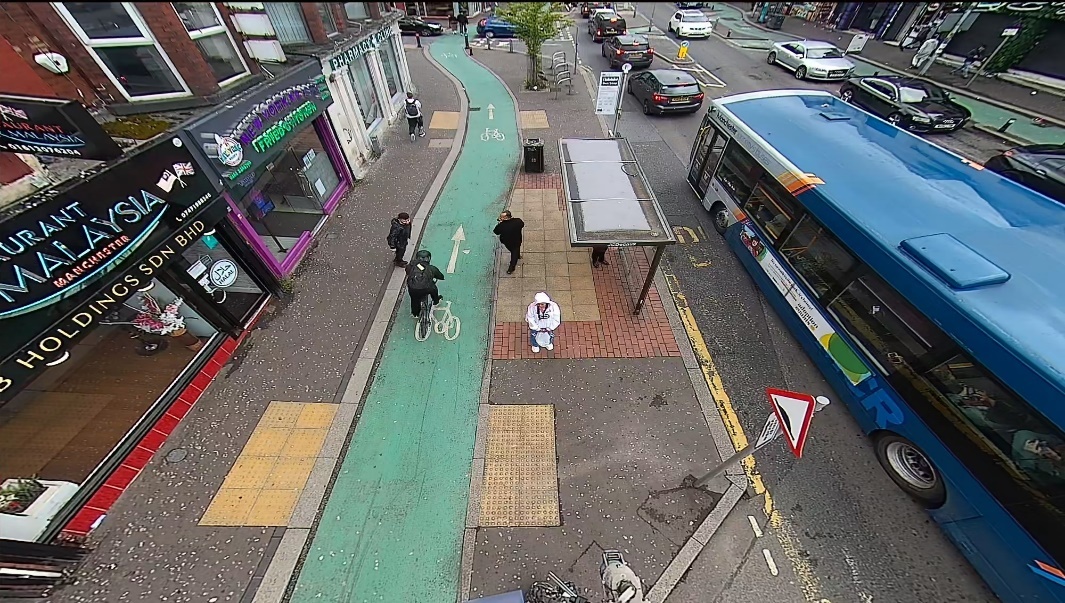Basic photograph from above cycle track.