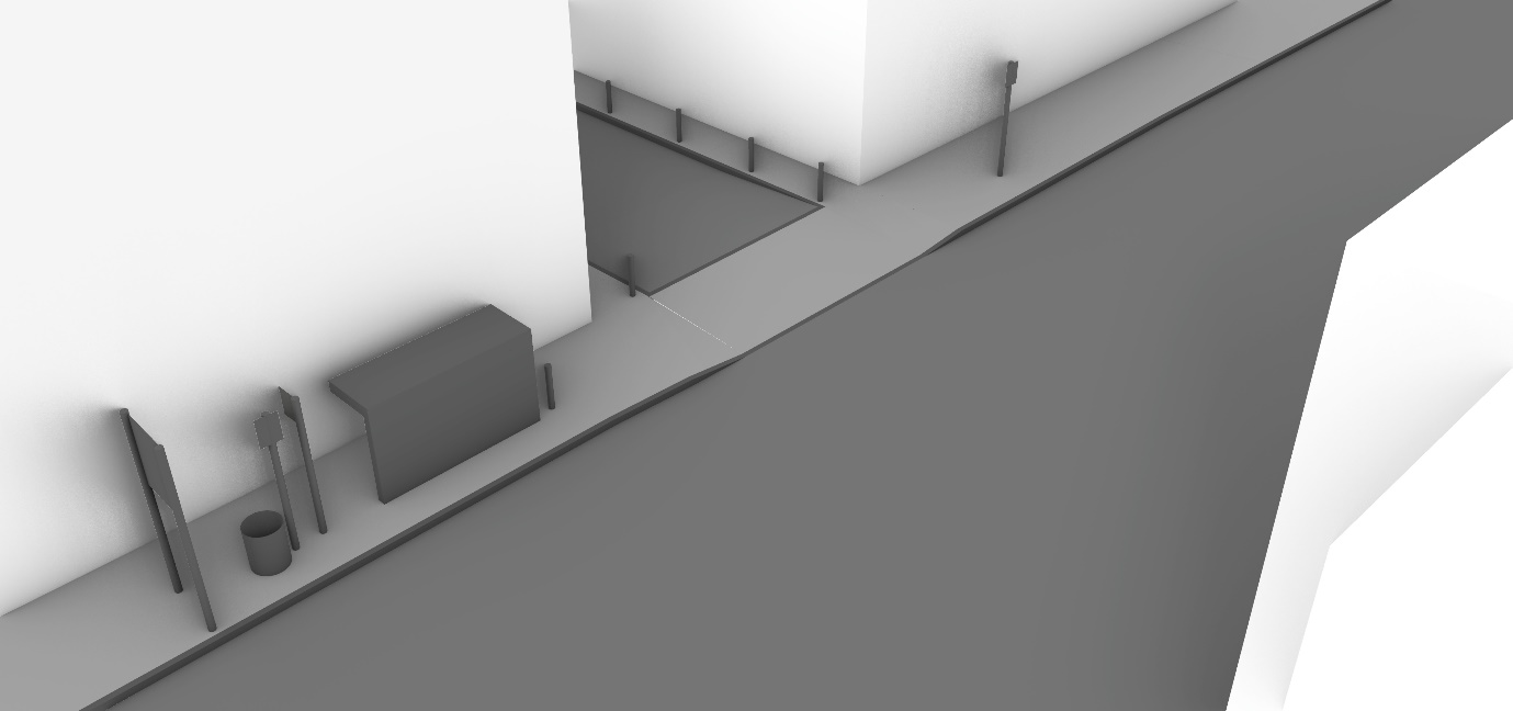 Image from 3D model of junction, or photo of junction. Refer to text for a full description of what is shown in the images.