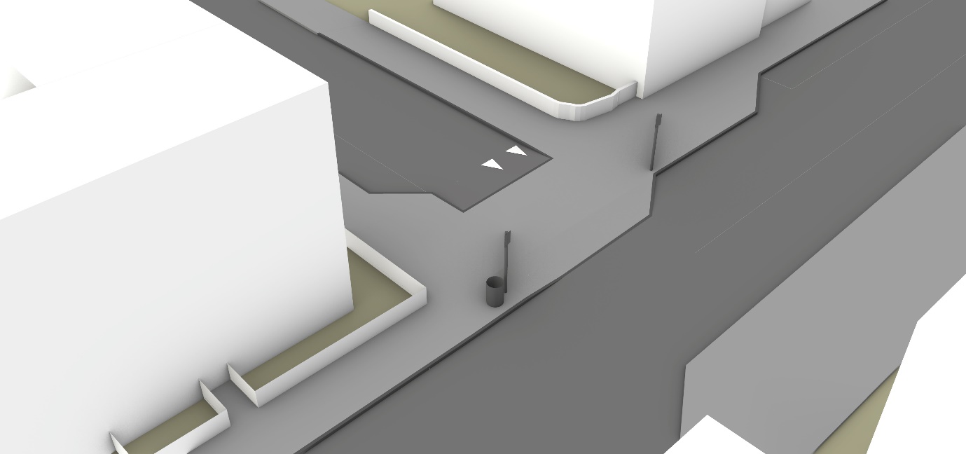 Image from 3D model of junction, or photo of junction. Refer to text for a full description of what is shown in the images.