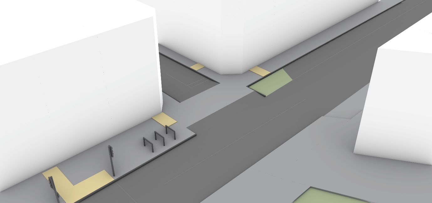 Image from 3D model of junction, or photo of junction. Refer to text for a full description of what is shown in the images.